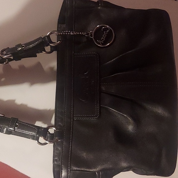 Coach Shoulder Bag with Structured Design Black - Picture 1 of 12